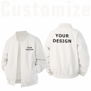 Chaqueta de Primavera y Otoño con Cuello de Béisbol, Holgada, de Color Sólido, para Hombre, Estilo Casual de Negocios, Abrigo Ligero, Personaliza Tu Diseño - Product Image 3