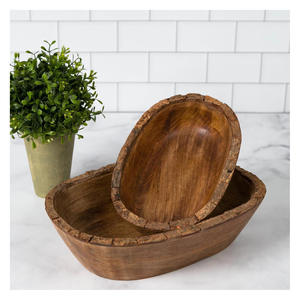 Cuenco de madera personalizado con decoración de escritorio multifuncional Cuenco de madera 2026 Utensilios de cocina decorativos Cuenco de madera para servir - Product Image 1