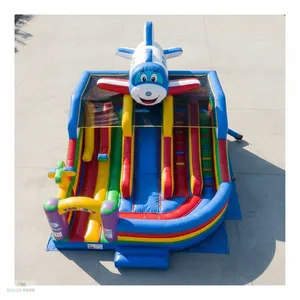 Tobogán Inflable con Diseño de Avión Comercial, Castillo Hinchable de PVC de 7x5m para Niños, Tobogán Seco para Parques de Diversiones - Product Image 3