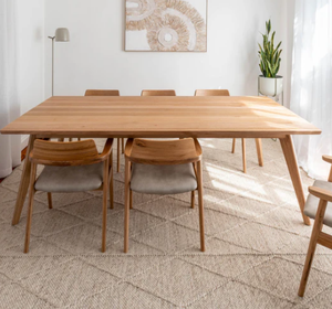 Table à manger carrée en bois d'acacia design |   Meubles de luxe modernes en bois massif écologiques pour appartements et hôtels - Product Image 3