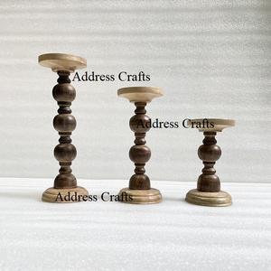 Creative Design Natural Wood Candle Stand Home Decoration Nordic Style Indian Handmade Candle Holder for Decor at Best Price - Product Image 1