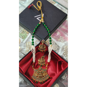 New Title "<b>Ruby</b>-Ringed Laxmi Handmade Earrings" - Product Image 2