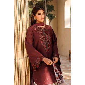 Ensemble IZNIK-3PC style bohème : chemise brodée en tissu lawn, dupatta imprimé en soie et pantalon pour le printemps/été BIC-057 - Product Image 2