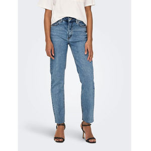 Dernier modèle de jean bleu clair délavé confortable et élégant pour femme à vendre jean droit de soirée décontracté pour femme - Product Image 1