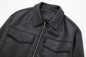 Chaqueta de cuero holgada Retro para mujer de oficina, nueva chaqueta de moda de primavera 2025, chaqueta holgada informal para mujer - Product Image 3