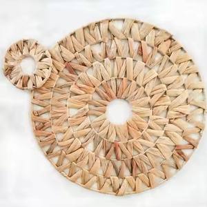 Échantillons gratuits DHT Artisanat Tissé À La Main En Rotin Chargeur Plaque Tissé Napperon pour Table À Manger ou Décoration De Mariage - Product Image 3