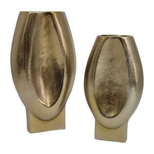 Impresionante florero artístico Premium hecho a mano de metal de aluminio con elegancia vintage perfecto para una decoración elegante de la habitación - Product Image 3