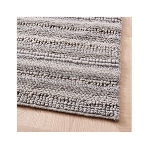 Tapis rectangulaire en laine indienne Dhurrie, tissage plat en jute naturel, fait à la main, abstrait, à prix de gros - Product Image 2