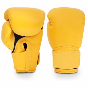 Gants de boxe en PVC respirants et confortables de qualité supérieure, avec sangles de poignet réglables pour l'entraînement en arts martiaux en extérieur, gants à lacets - Product Image 5