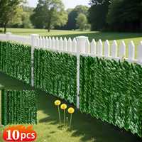 Clôture de jardin en lierre artificiel vert, panneau de haie artificielle, barrière en feuilles de plastique pour balcon, jardin, patio, bord de piscine