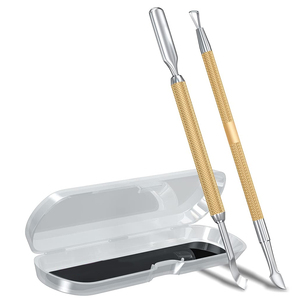 Gold Double Head Cuticle Pusher Peeler Stainless Steel Nail Polish Scraper Durable Reusable Double-Use Manicure Pedicure Cleaner - Product Image 1