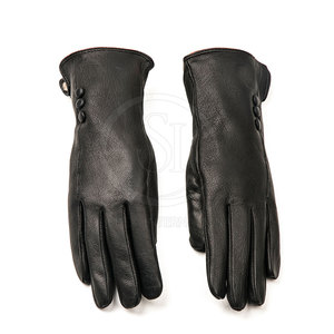 Custom Made Winter Outdoor <b>Touch</b> <b>Screen</b> Leather <b>Gloves</b> Solid Color & Customized Logo High Quality Fashion in Stock - Product Image 4