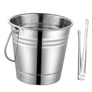 Seau à glace en acier inoxydable noir mat élégant conçu pour les cuisines modernes, idéal pour servir de la glace - Product Image 2