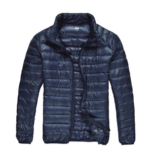 Veste matelassée pour hommes, style décontracté, fermeture à glissière avant en toile de haute qualité, chaude, respirante, hiver, longueur régulière, fibre de bambou - Product Image 4