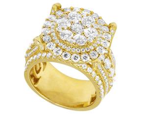 Bague exclusive en or blanc 10 carats avec diamants de laboratoire, style floral, sertie de diamants, bijoux de fête pour hommes - Product Image 5