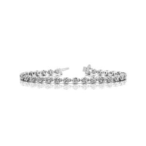 Pulsera De Tenis De Diamante De Corte Redondo Para Mujer Excelente Estilo - Product Image 1