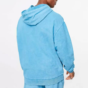 เสื้อฮู้ดดี้ผู้ชายแบบย้อมสีเอซิด ขายตรงจากโรงงาน ปี 2026 รับทำโลโก้ตามสั่ง เสื้อฮู้ดดี้ย้อมสีเอซิดสีพื้นสำหรับผู้ชาย - Product Image 2