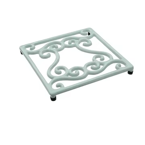 Salvamanteles de cocina de aluminio de color blanco Mesa de metal de forma cuadrada decorativa y accesorios para la industria de la cocina Productos de tendencia - Product Image 2