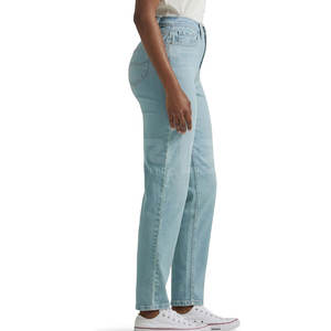 Diseña tus Propios Jeans Casuales de Cintura Media, Cómodos y Transpirables para Mujer, Pantalones de Talla Grande, Color Sólido, 100% Algodón - Product Image 3