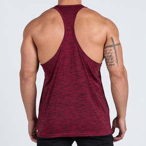 Camiseta sin mangas para hombre con estampado personalizado al por mayor, chaleco de entrenamiento básico para gimnasio, chaleco informal de punto de algodón, poliéster y LICRA sin mangas - Product Image 4
