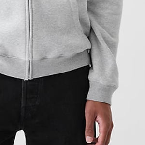 Sweat à capuche pour hommes pour commandes en gros, matière confortable pour un ajustement décontracté avec épaules tombantes et fermeture éclair, prix avantageux / manches longues - Product Image 4