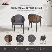 Ensemble de table et de chaises de salle à manger d'extérieur moderne en aluminium, mobilier de restaurant, table et chaises de jardin
