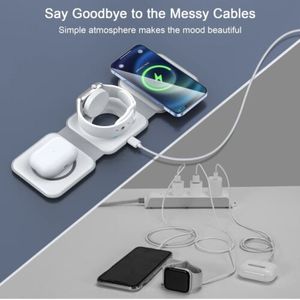 Stazione di ricarica Wireless magnetica 3 in 1 a palo rapido per Apple flessibile e conveniente - Product Image 3