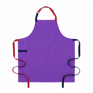 MORGANS INDUSTRIES Pink Bib <b>Apron</b> Two Pockets Canvas Machine Washable Eco-Friendly Durable Fashionable for Cooking Daily Use - Product Image 4