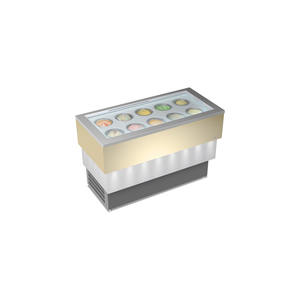 FRAMEC Blanc Réfrigérateur Full-View Scoop Ice Cream Slushies 6 + 6 Cuves Cylindriques 1045X661X1030mm pour Affichage - Product Image 1