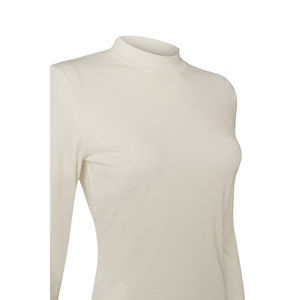 Blusa Básica de Punto Off-White para Mujer - Top Corto de Algodón Ajustado en Tallas XS-XL - Product Image 2