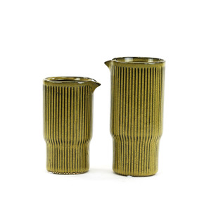CYC3508YL Jarra de Cerámica Estilo Tiki, Color Amarillo Paja, Grande, Hermética, 7.7 Pulgadas - Product Image 4