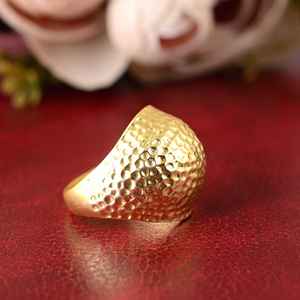 มาใหม่สแตนเลสแหวนชุบทองกันน้ําคุณภาพสูงเครื่องประดับUnisexเคลือบChunkyแหวนแหวนโดมสําหรับของขวัญ - Product Image 3