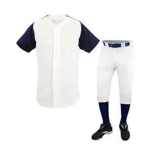 Conjunto de uniforme de béisbol de club con camisa sin arrugas y pantalones resistentes al sudor para jugadores. - Product Image 1
