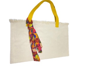 Sacs fourre-tout en toile de coton recyclé écologiques personnalisables faits à la main pour femmes, avec franges tissées, pour la plage, logo personnalisé, fabriqués en Inde - Product Image 4