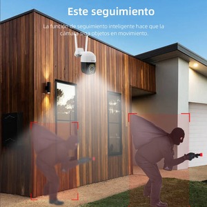 3MP Dome Solar WiFi <b>Camera</b> Outdoor <b>Wireless</b> IP Night Vision Pan-Tilt Function V380pro App Compatible CMOS Sensor Cloud Data - Product Image 4