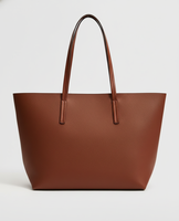 Petit sac fourre-tout structuré en cuir marron pour femme, style vintage, motif bonbon, fermeture éclair, deux sangles, bandoulière, mini sac à main 7 pouces, doublure en coton, résistant à l'eau