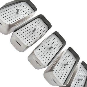 Bandeja de casete de esterilización quirúrgica Dental Manual más vendida 8 instrumentos de acero inoxidable de grado alemán de dos pisos - Product Image 6