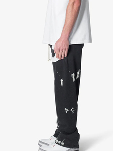 100% Cotton High Quality Casual Flared <b>Jogger</b> Track Pants Elastic Waistband <b>Stacked</b> Flare Sweatpants Custom Plain Dyed Straight - Product Image 5