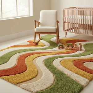 100% Wool Indian Vintage Authentic Hand Woven Bohemian Home Decor Soft Tufted Hand Knotted Floor Area <b>Rug</b> Carpet Room - Product Image 1