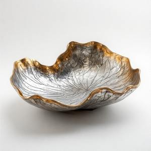 Crown Gleam Luxe Serving BowlAluminium Serving Bowl Decoración Fechas Chocolate Frutos secos Cuencos para mejorar el comedor - Product Image 3