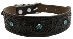 Collar de Cuero de Diseño de Lujo para Perro, Talla Grande, Patrón Sólido, Acolchado, Cierre de Gancho y Bucle, Proveedor Indio, Mejor Precio - Product Image 2