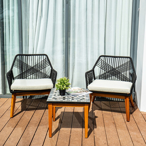 Silla Moderna, Resistente y Ecológica, Tejida con Cuerda y Madera de Acacia, Mueble Elegante para Sala de Estar, Confortable - Product Image 2