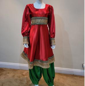 Breathable Lace Chiffon Embroidery Print Long Frock Afghani Pashtun Maxi <b>Dress</b> for Women Kabul Nuristan <b>Tribal</b> Kuchi Wear Suits - Product Image 4