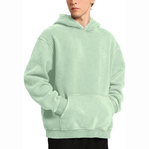 Sudadera con capucha básica de peso pesado personalizada OEM para hombre, sudadera de algodón 100% con hombros caídos, Sudadera con capucha de alta calidad - Product Image 1