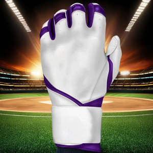 Wholesale Left-Handed Baseball <b>Batting</b> Gloves Made Goatskin Leather Lightweight Comfortable Eco-Friendly for Baseball Training - Product Image 3