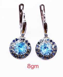 ต่างหูแฟชั่นดีไซน์แบบห้อยทำจากอะคริลิกเงินสเตอร์ลิง925ใหม่ - Product Image 3