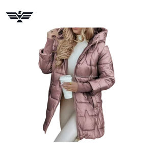 EMPIRE TREND WEARS Women's Breathable Thick Blazer Style Button-Up Collar Quilted Jacket 100% Polyester Filling <b>Nylon</b> OEM - Product Image 3