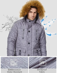 Parka de Invierno para Hombre de Alta Calidad, Gruesa, Cálida, Cortavientos, Informal, con Cuello Alto, Estilo Urbano, Disponible en Talla Mediana - Product Image 5