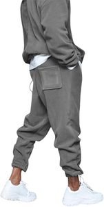 Costumes d'entraînement logo imprimé bouffant pour hommes adultes ensembles empilés costumes de survêtement ensembles pour hommes deux pièces pantalons évasés ensembles sweats à capuche survêtements - Product Image 3
