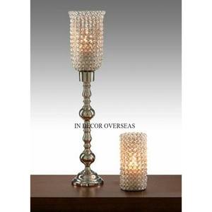 Juego de 3 soportes de metal chapados en oro para candelabros con cuentas de cristal Hotel y restaurante centro de mesa accesorios de decoración - Product Image 5